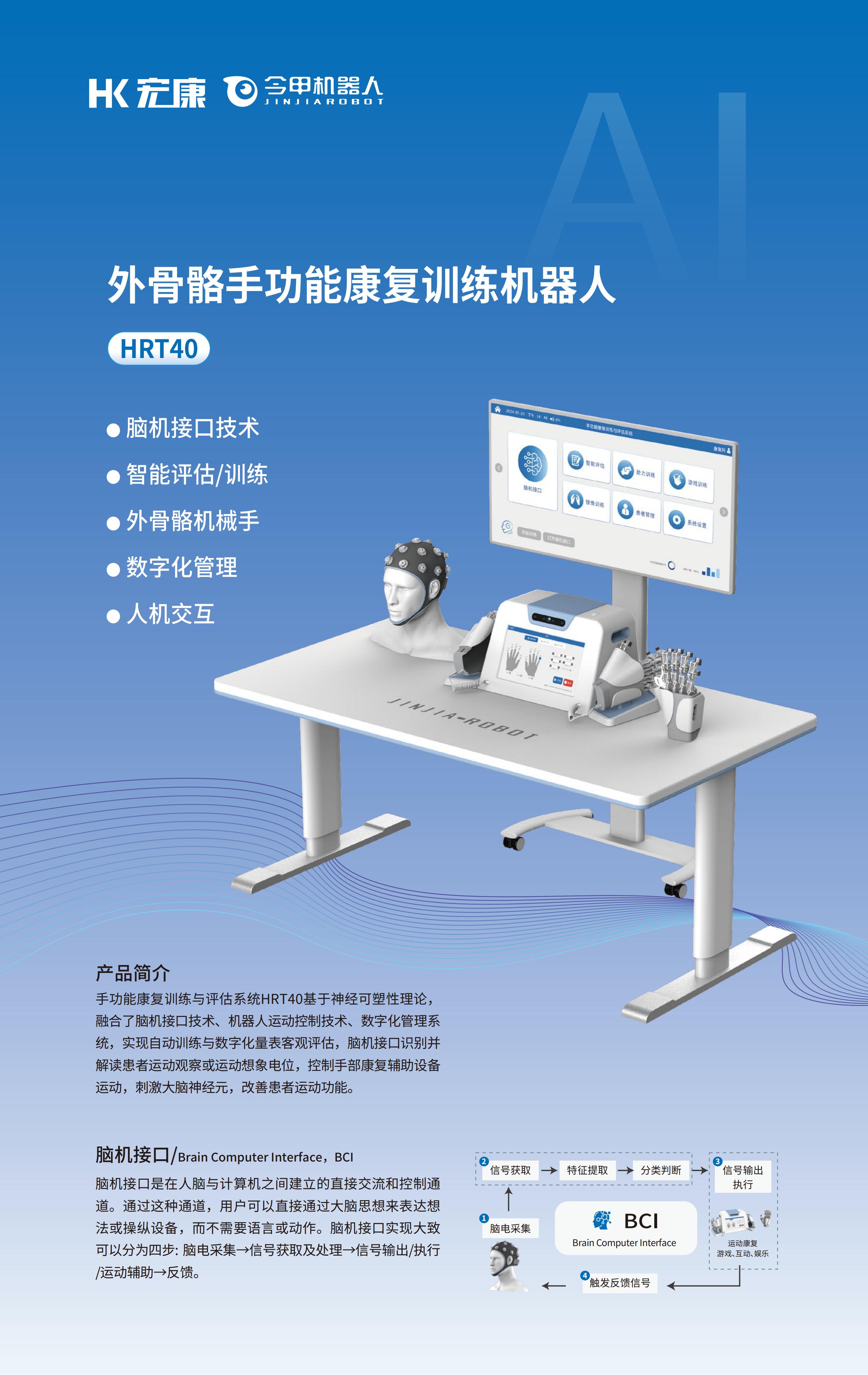 外骨骼手功能康复训练机器人HRT40_01
